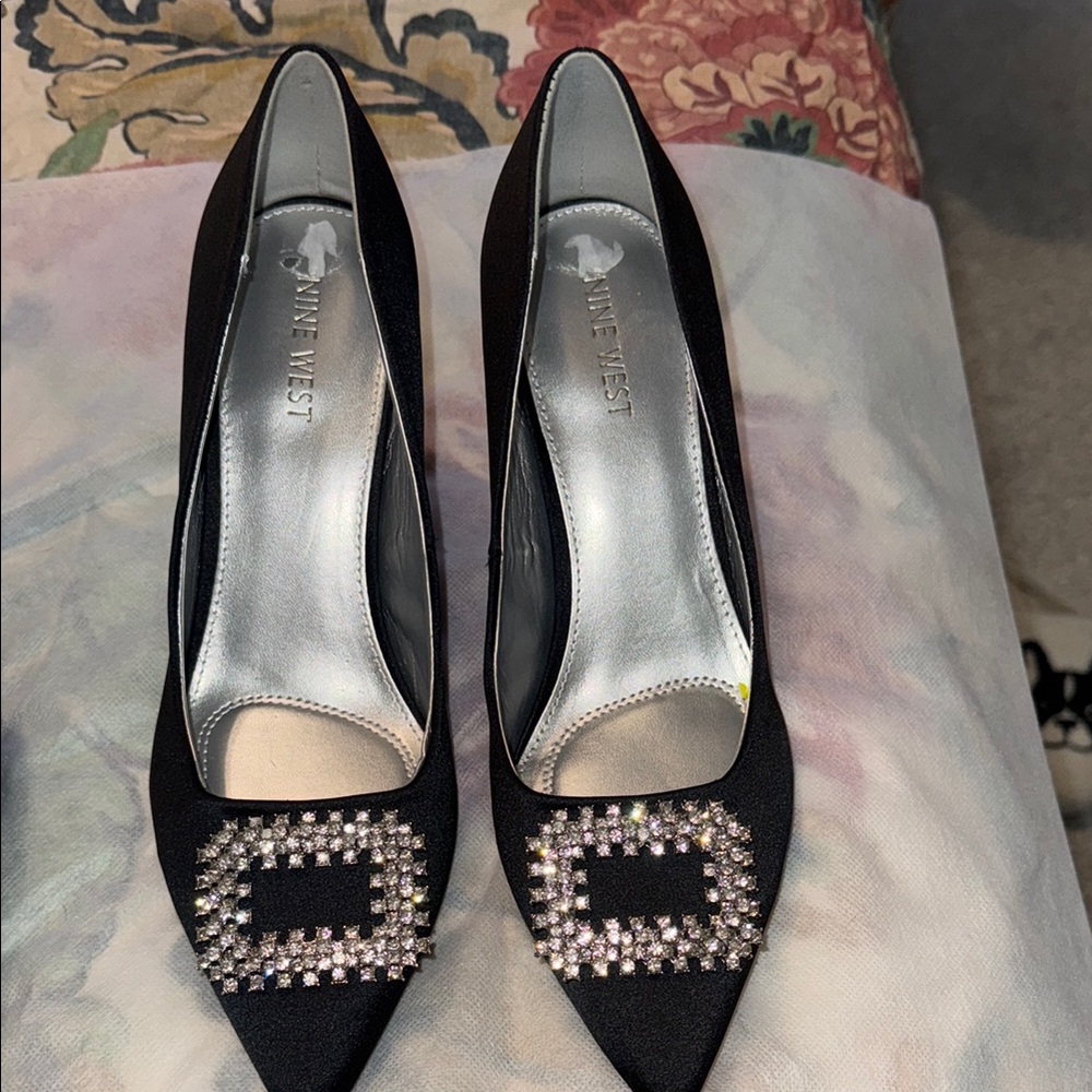 Nine West Black Embellished Women's Shoes